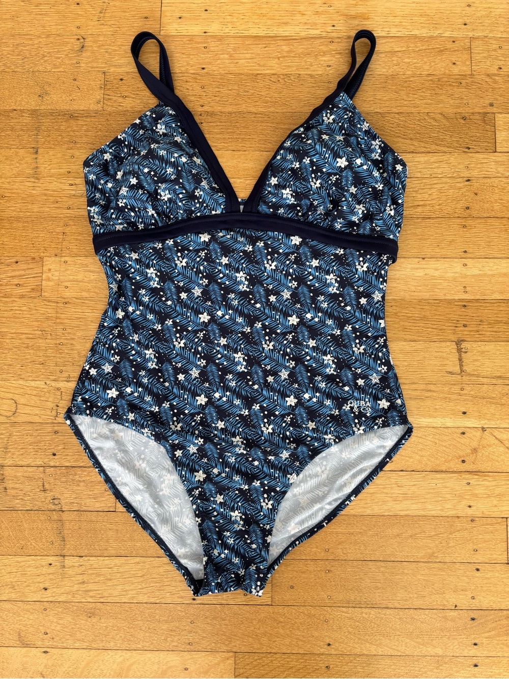 Quba and Co. Navy Blue Patterned One-Piece Swimsuit